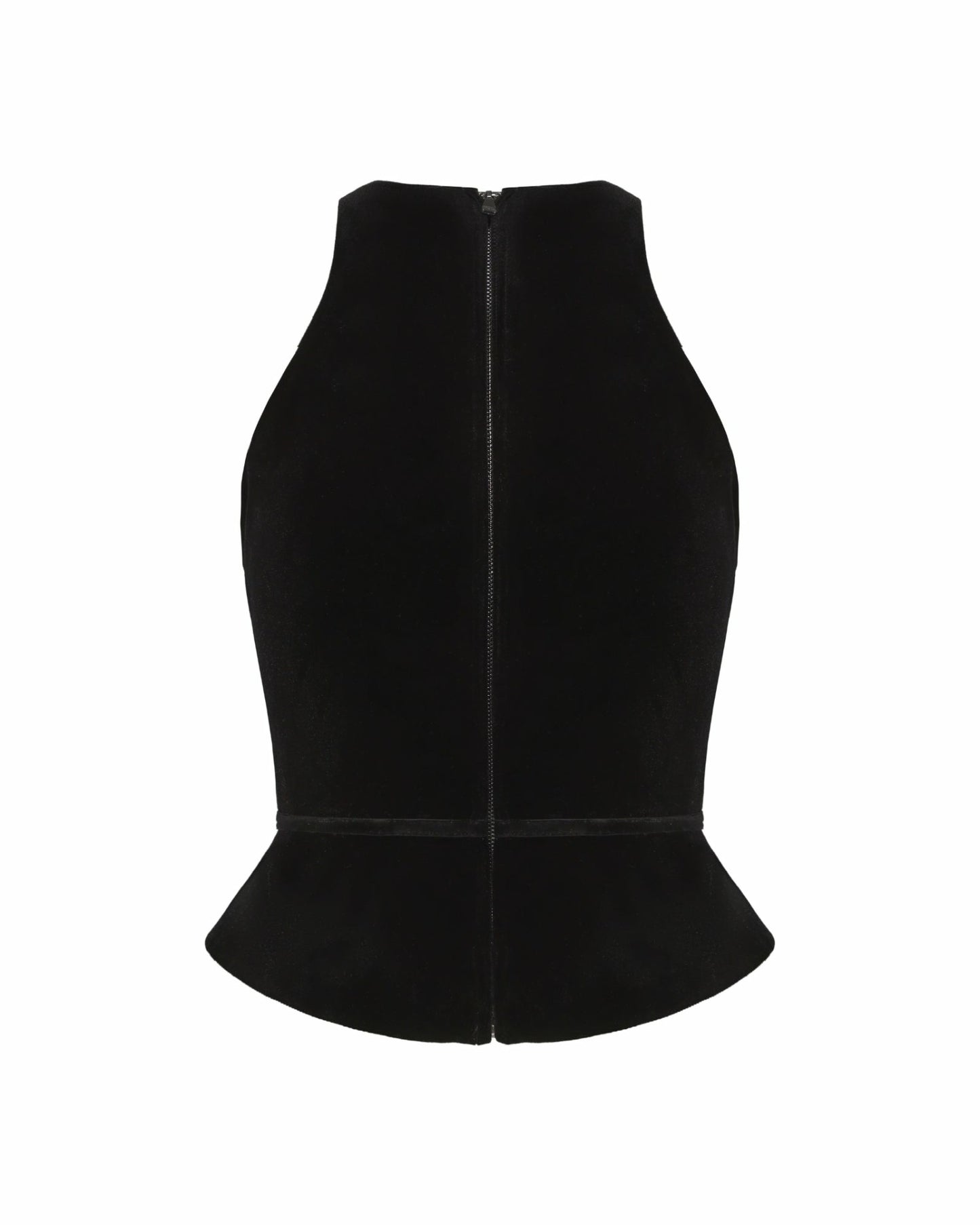 Nana Jacqueline Estelle Velvet Top: Black Velvet Top for Cocktail Party Black