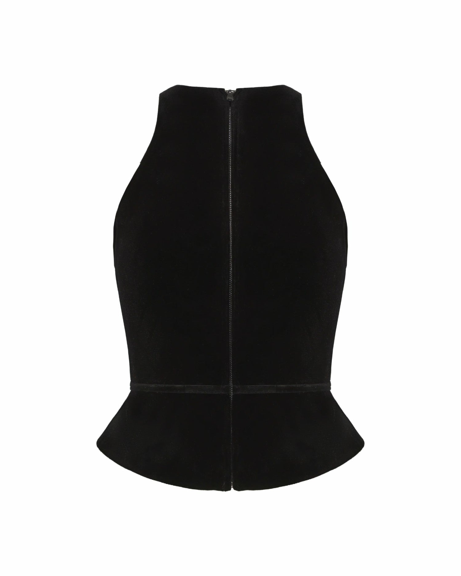 Nana Jacqueline Estelle Velvet Top: Black Velvet Top for Cocktail Party Black