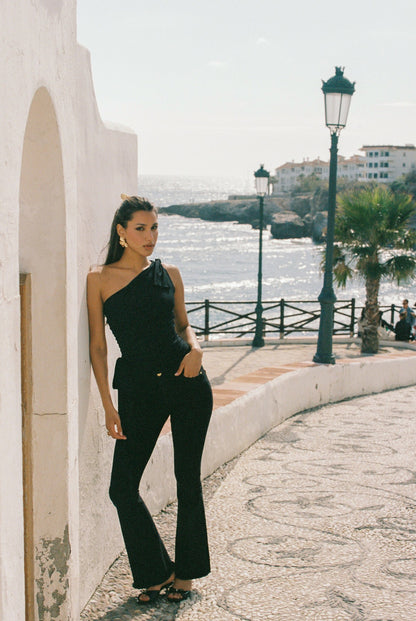 Nana Jacqueline Liu Top: Black Top for Date Night Black