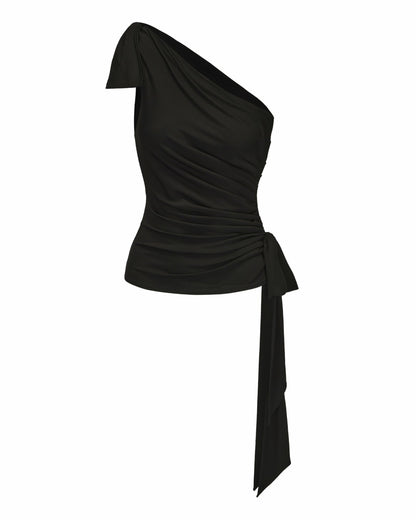 Nana Jacqueline Liu Top: Black Top for Date Night Black