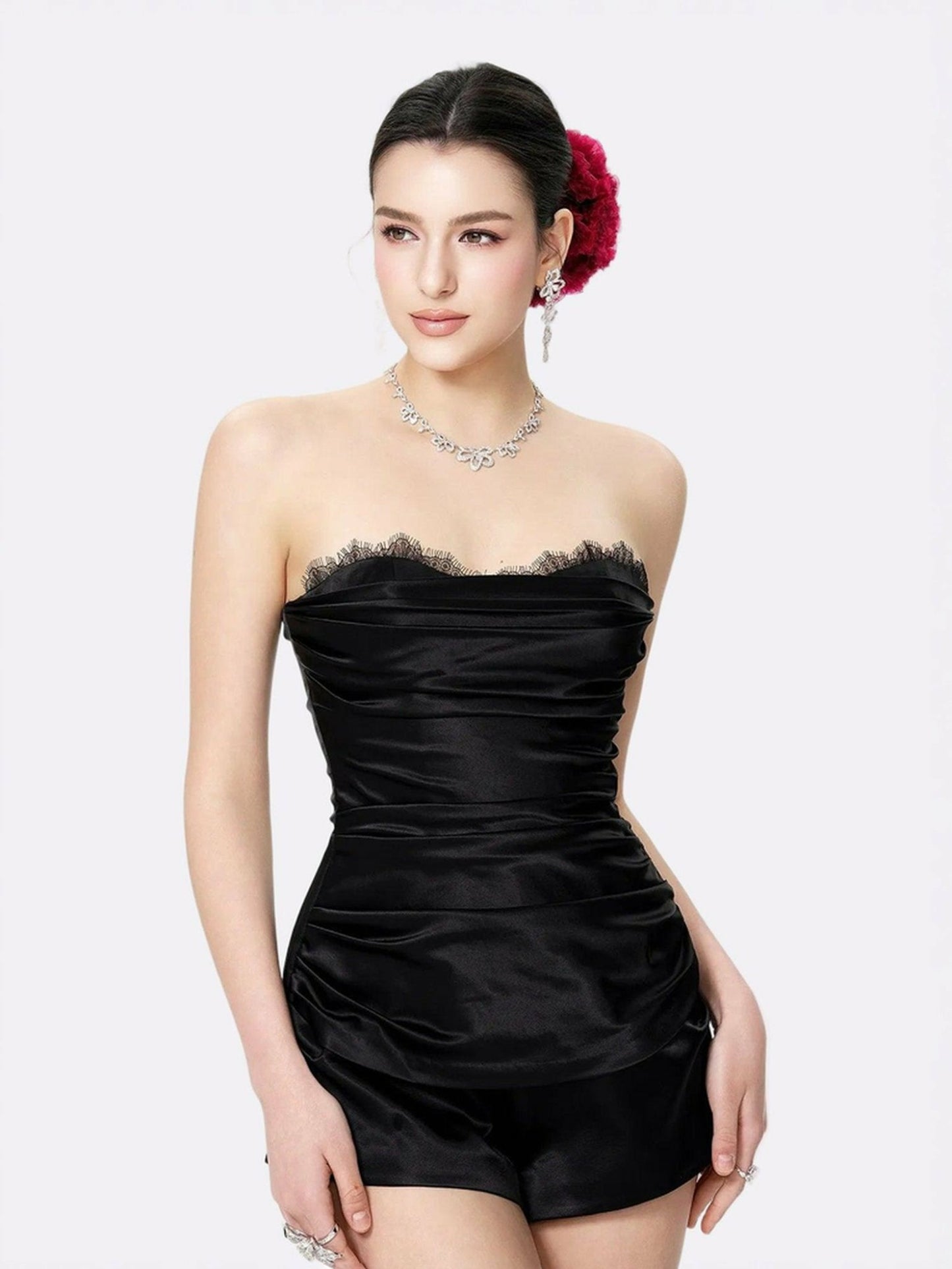 Nana Jacqueline Athena Jumpsuit: Black Jumpsuit for Cocktail Party Black