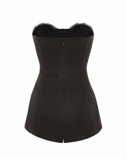 Nana Jacqueline Athena Jumpsuit: Black Jumpsuit for Cocktail Party Black