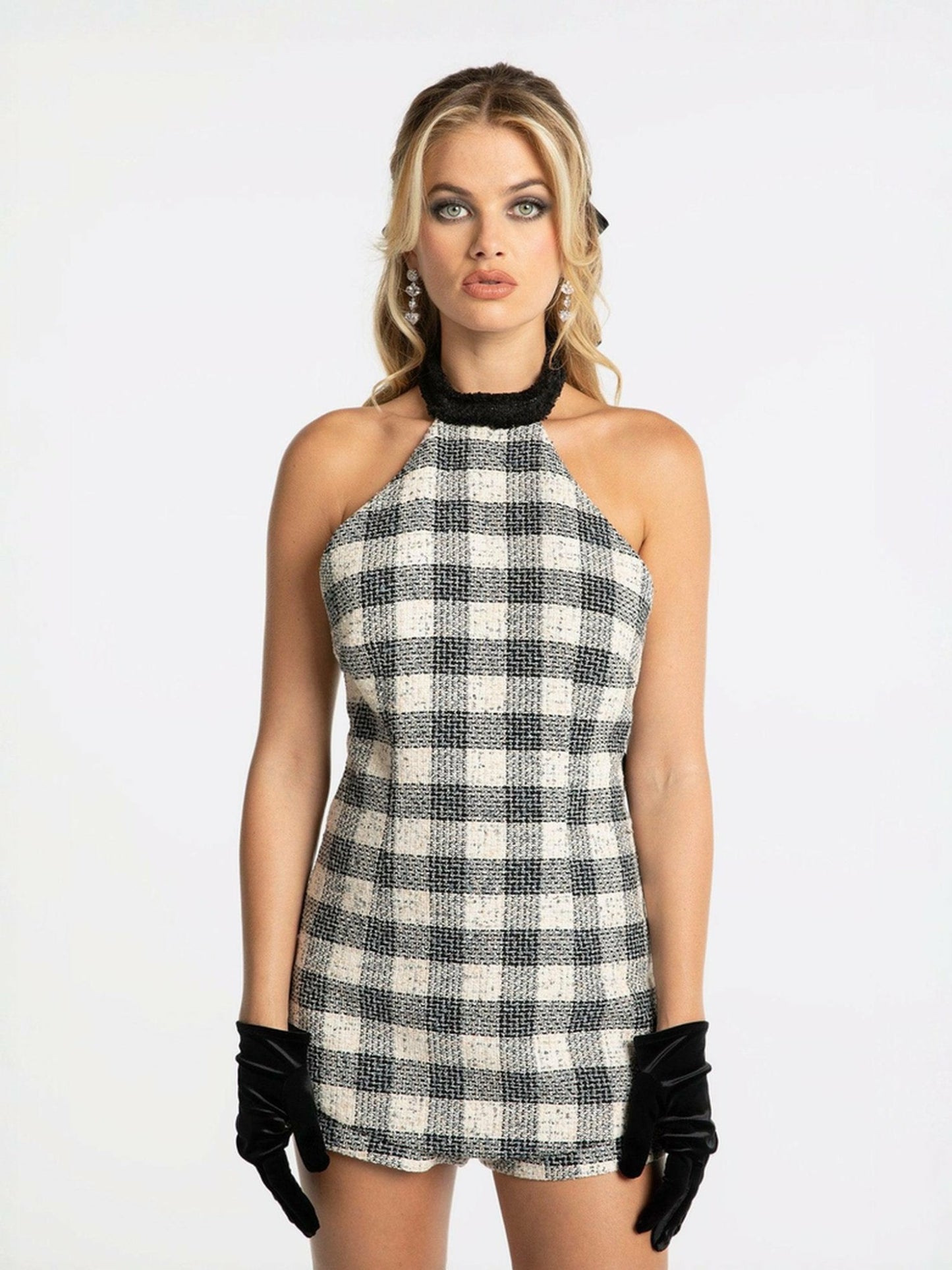 Nana Jacqueline Alyssa Jumpsuit: Black White Jumpsuit for Birthday Celebration Black/White