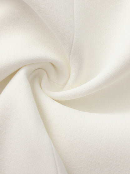 Nana Jacqueline Margot Lace-Trim Peak-Lapel White Blazer White
