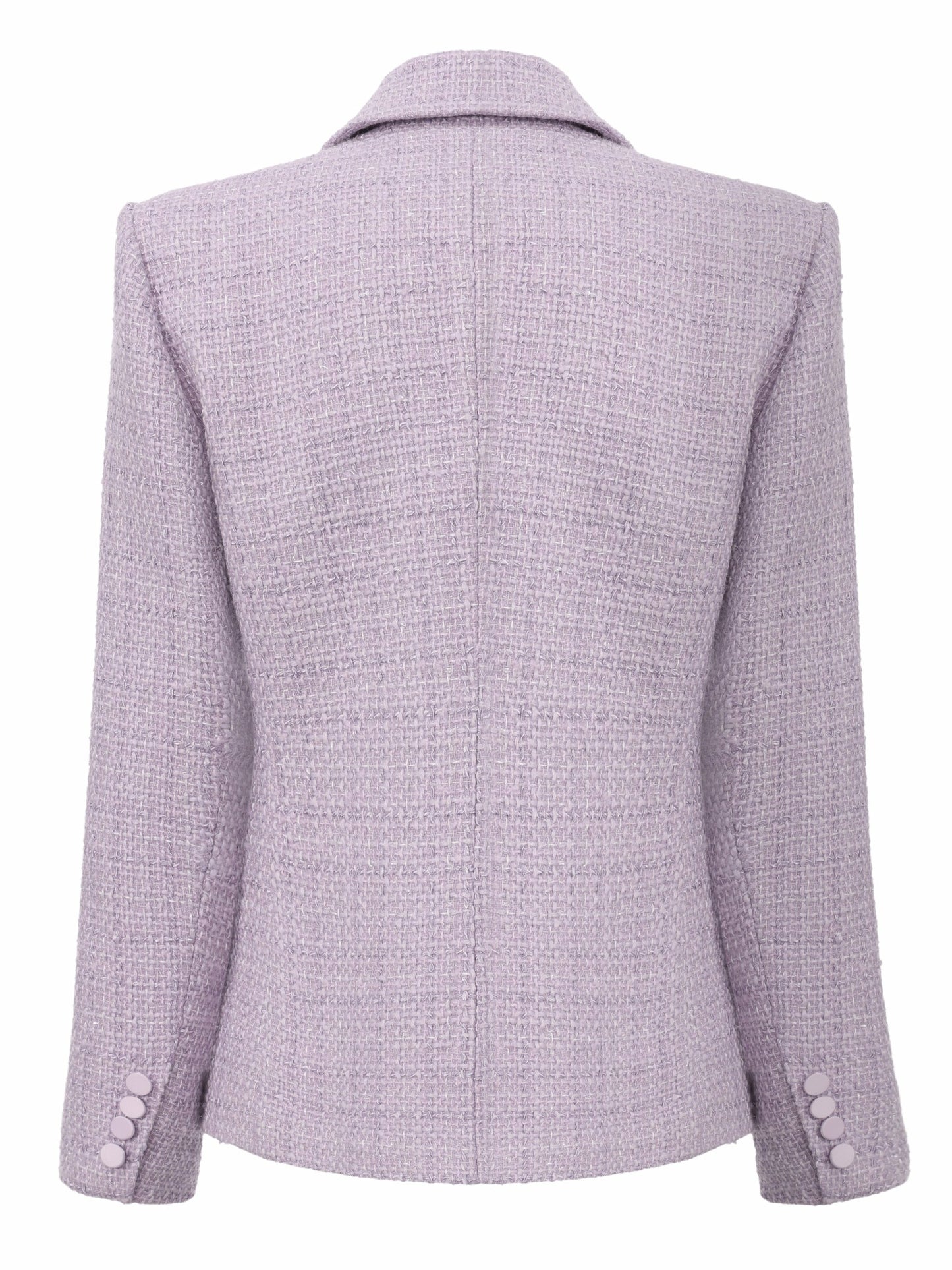 Nana Jacqueline Maya Tweed Purple Tailored Structured Blazer Purple