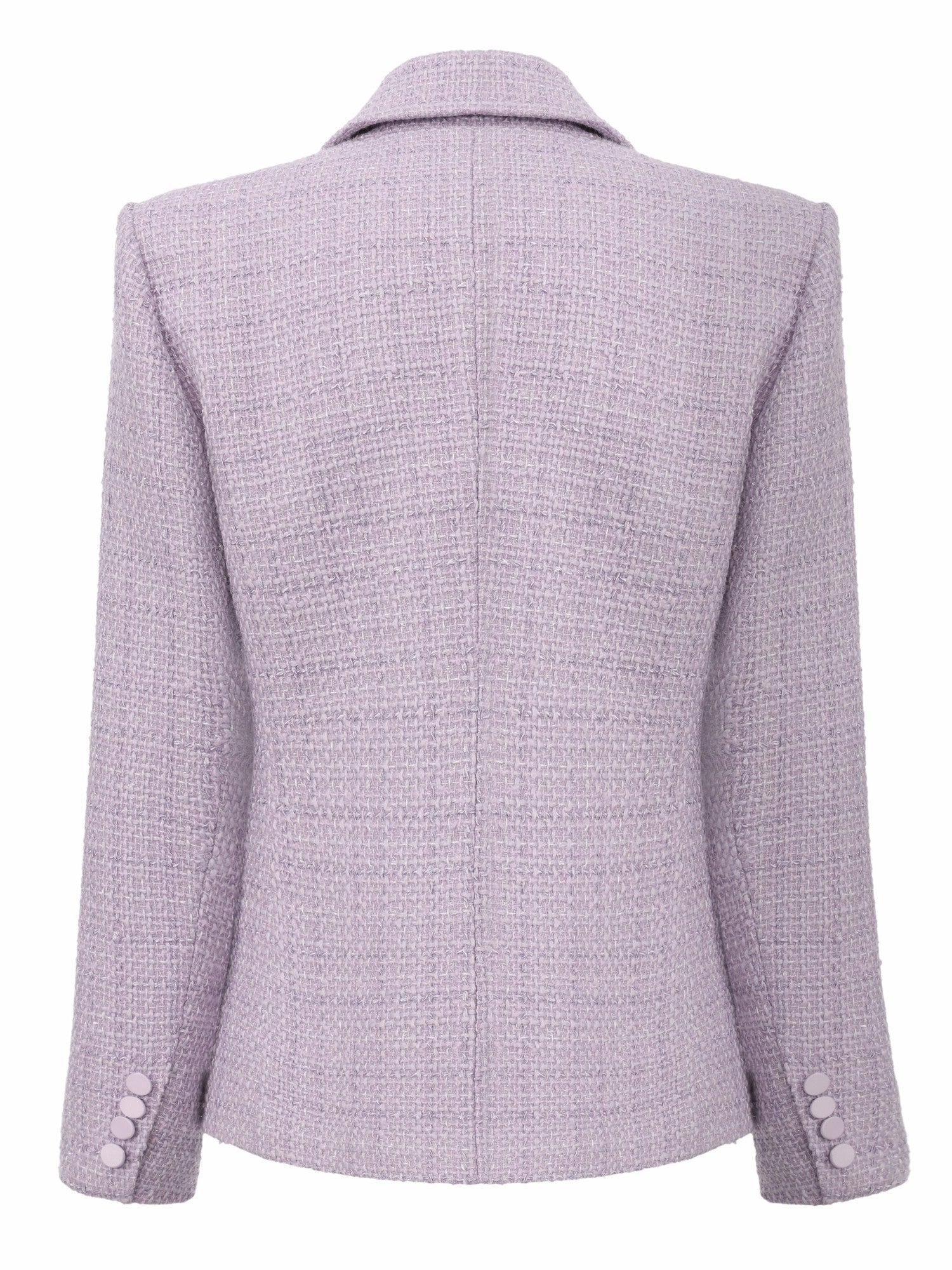 Nana Jacqueline Maya Tweed Purple Tailored Structured Blazer Purple