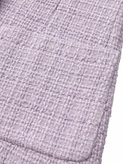 Nana Jacqueline Maya Tweed Purple Tailored Structured Blazer Purple