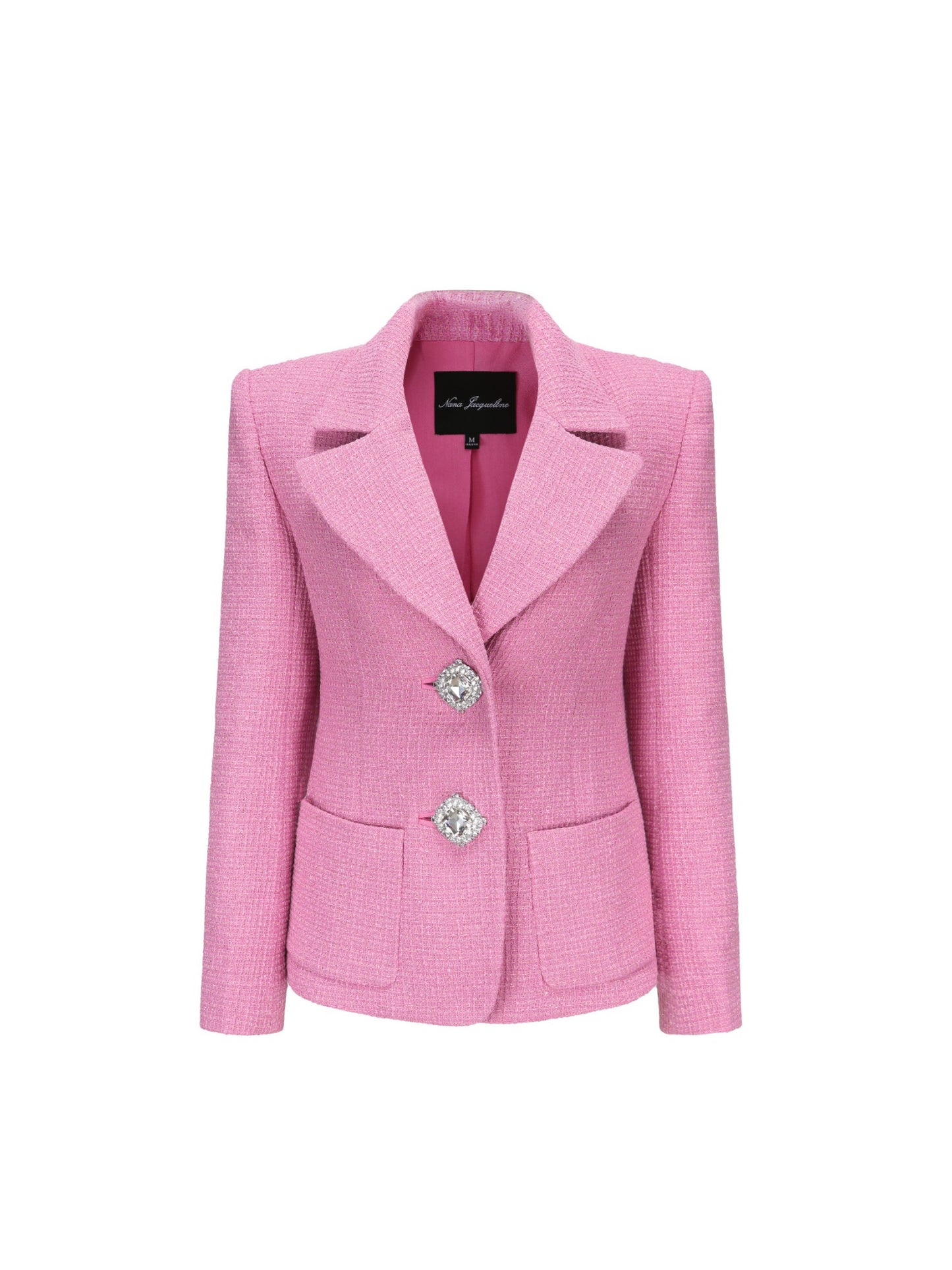 Nana Jacqueline Maya Lapel Suit Jacket: Pink Suit Jacket for Brunch Pink