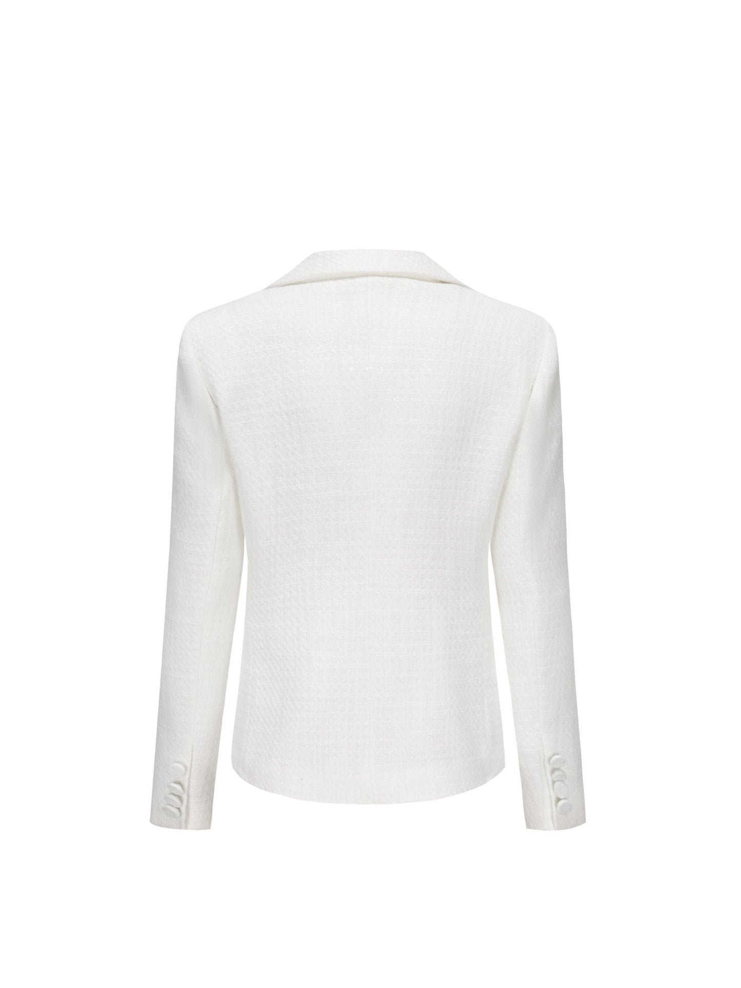 Nana Jacqueline Maya Lapel Suit Jacket: White Suit Jacket for Engagement Party White