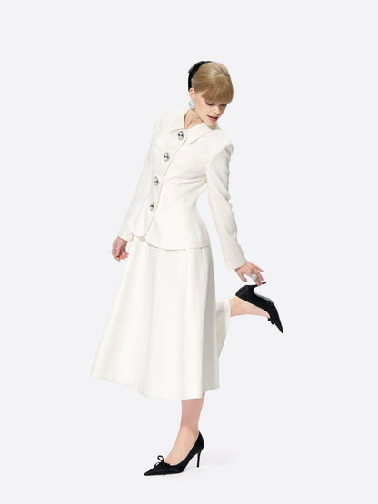 Nana Jacqueline Vanessa Blazer: White Blazer for Rehearsal Dinner White
