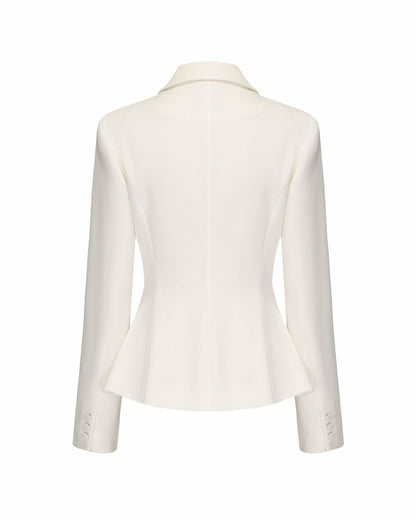 Nana Jacqueline Vanessa Blazer: White Blazer for Rehearsal Dinner White