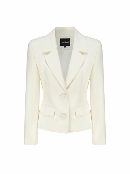 Nana Jacqueline Dionne Blazer: White Blazer for Formal Events White
