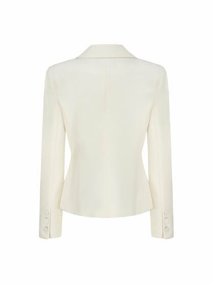 Nana Jacqueline Dionne Blazer: White Blazer for Formal Events White