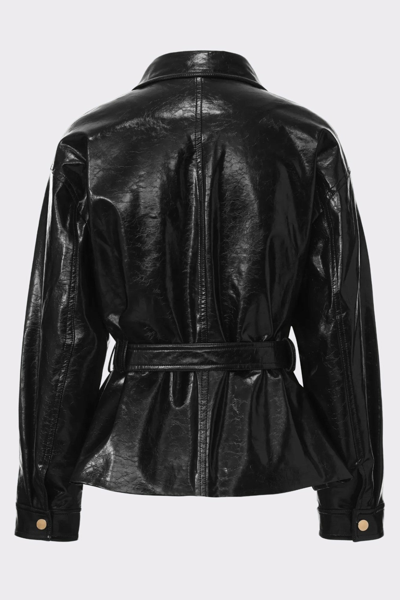 Nana Jacqueline Isabella Vegan Leather Jacket: Black Jacket for Date Night Black