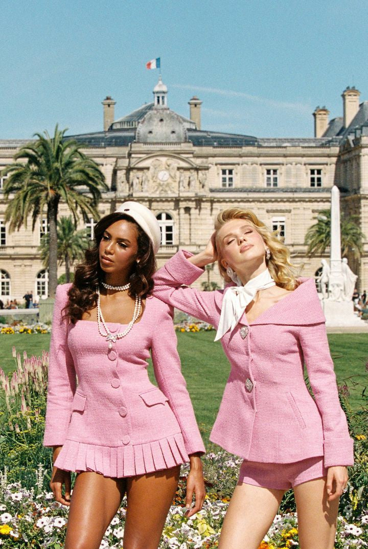 Nana Jacqueline Adele Jacket: Pink Jacket for Date Night Pink