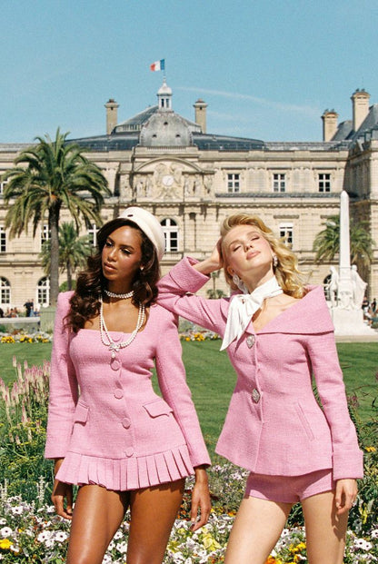 Nana Jacqueline Adele Jacket: Pink Jacket for Date Night Pink