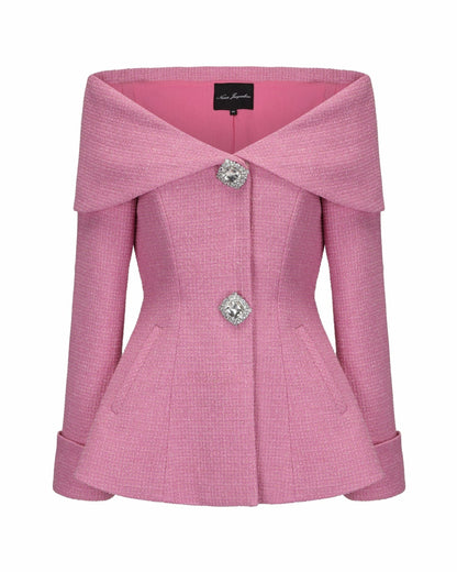 Nana Jacqueline Adele Jacket: Pink Jacket for Date Night Pink