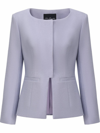 Nana Jacqueline Natalia Tailored Hidden-Placket Purple Blazer: Purple Blazer for Garden Party Purple
