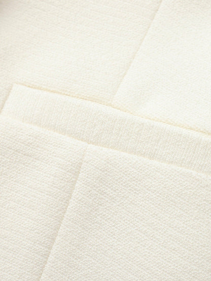 Nana Jacqueline Natalia Tailored Hidden-Placket White Structured Blazer White