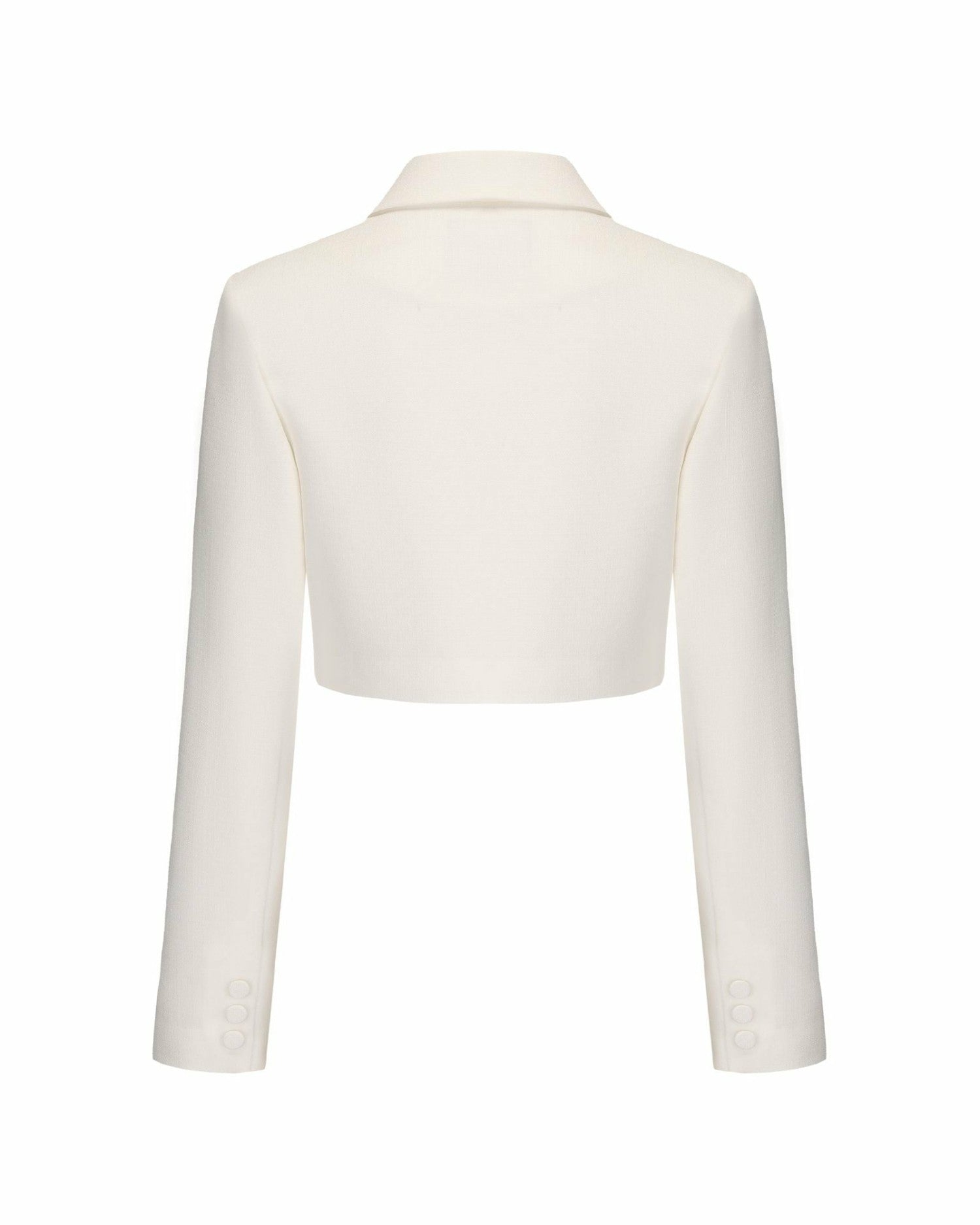 Nana Jacqueline Tatiana Crop Blazer: White Blazer for Bridal Shower White