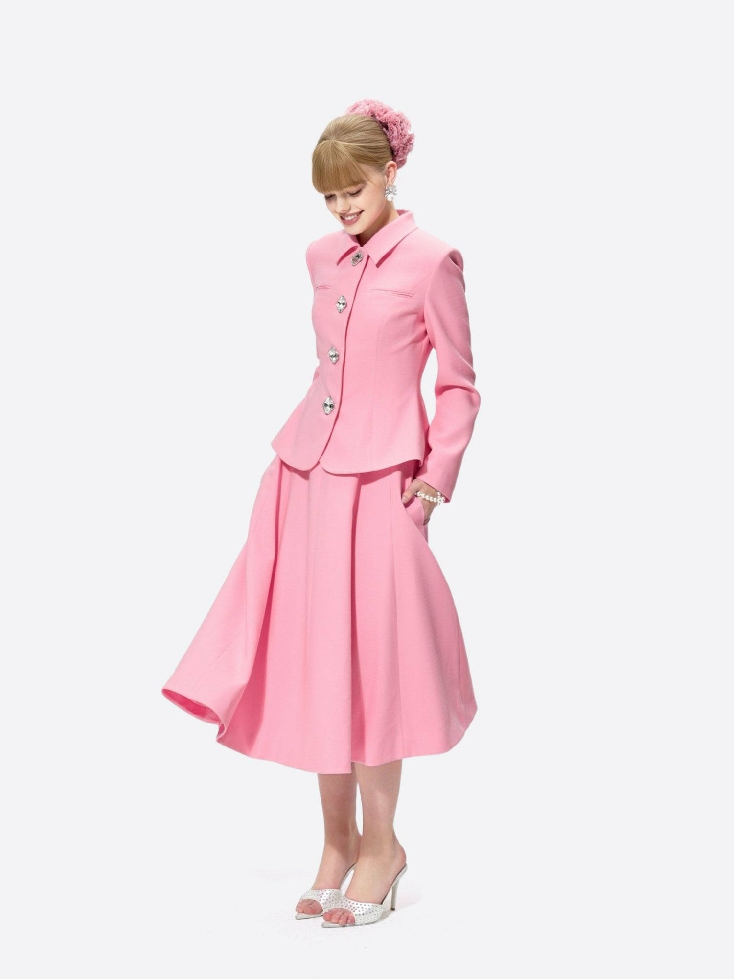 Nana Jacqueline Vanessa Blazer: Pink Blazer for Brunch Pink