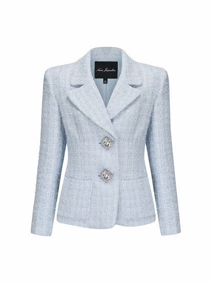 Nana Jacqueline Maya Lapel Suit Jacket: Blue Jacket for Birthday Celebration Blue