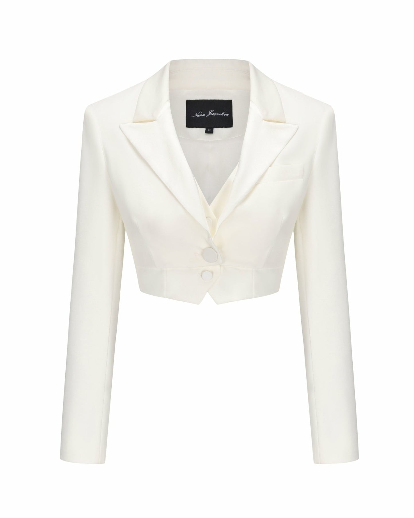 Nana Jacqueline Bridget Suit Jacket: White Blazer for Bridal Shower White