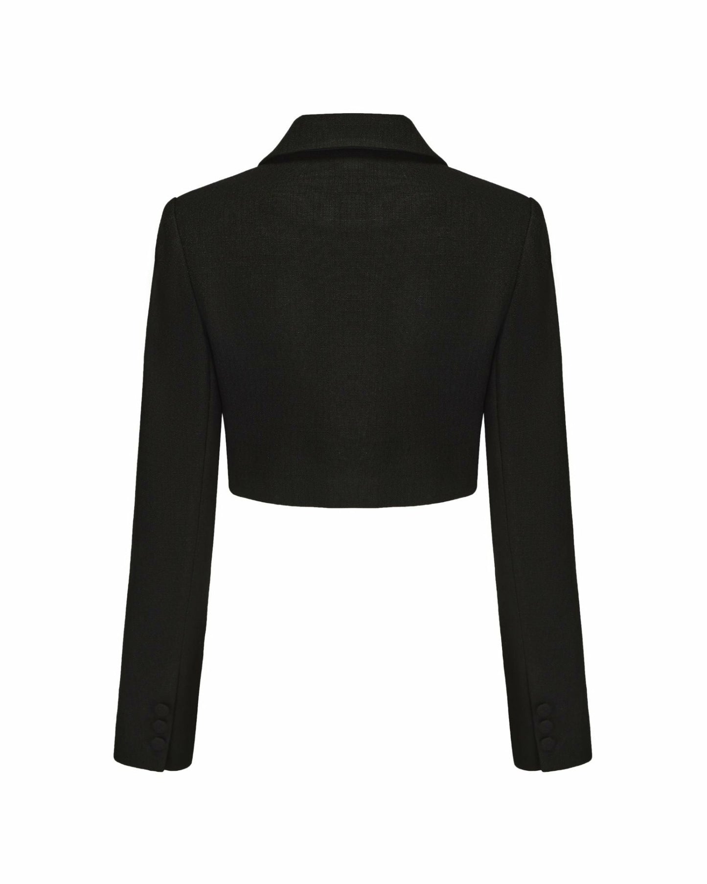 Nana Jacqueline Tatiana Crop Blazer: Black Blazer for Cocktail Party Black