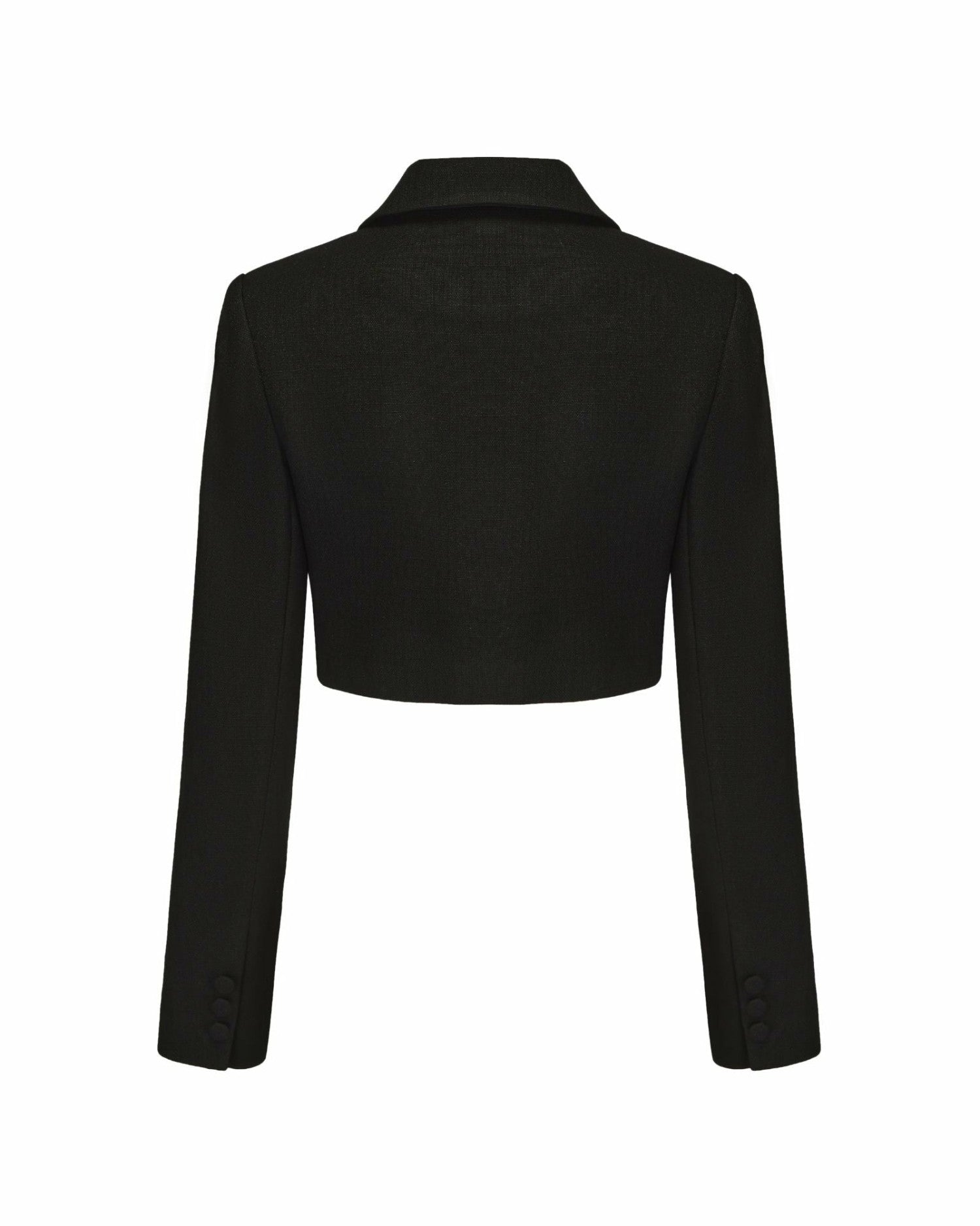 Nana Jacqueline Tatiana Crop Blazer: Black Blazer for Cocktail Party Black