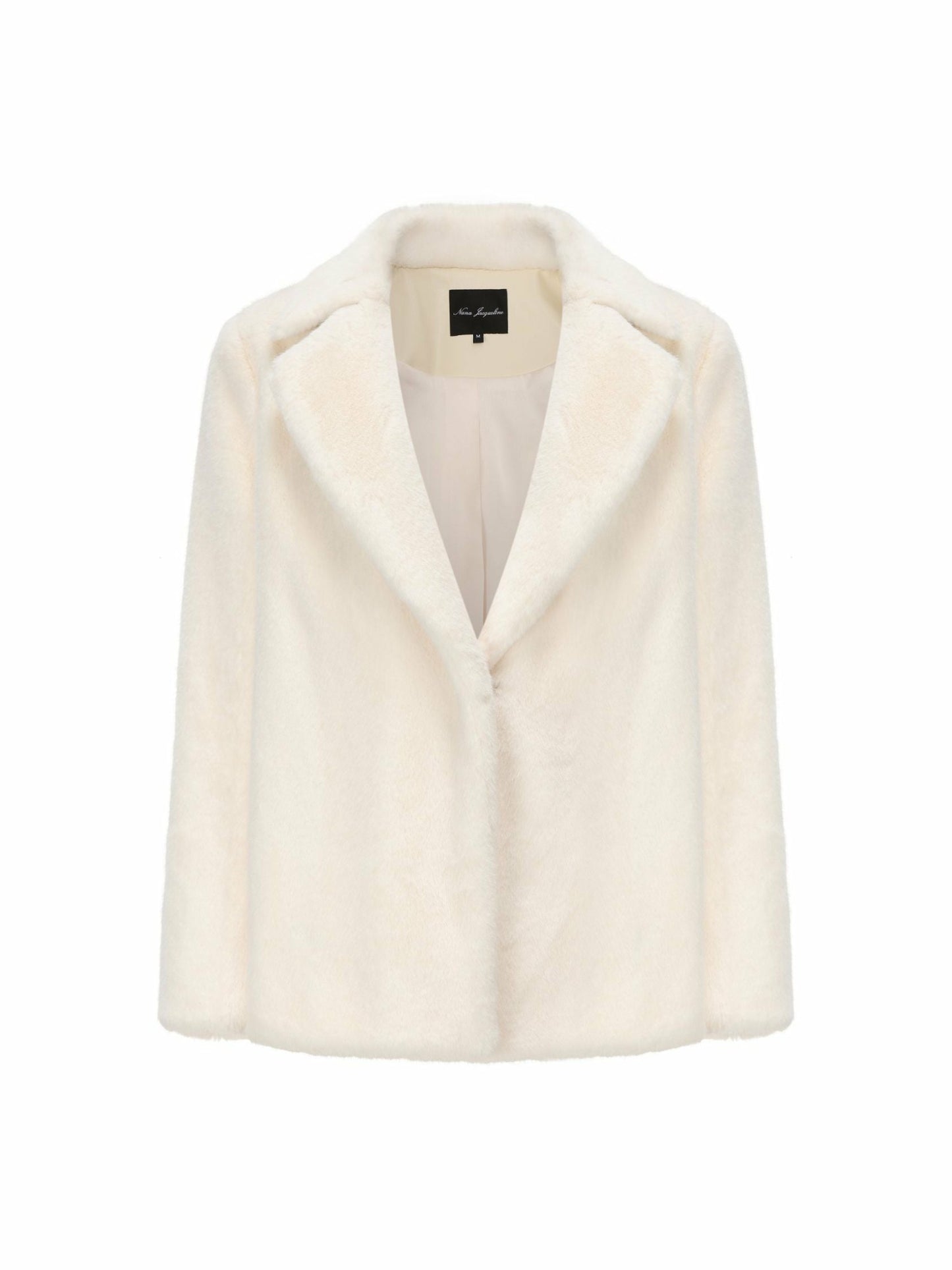 Nana Jacqueline Phoebe Fur Jacket: White Fur Jacket for Winter Bridal Events White
