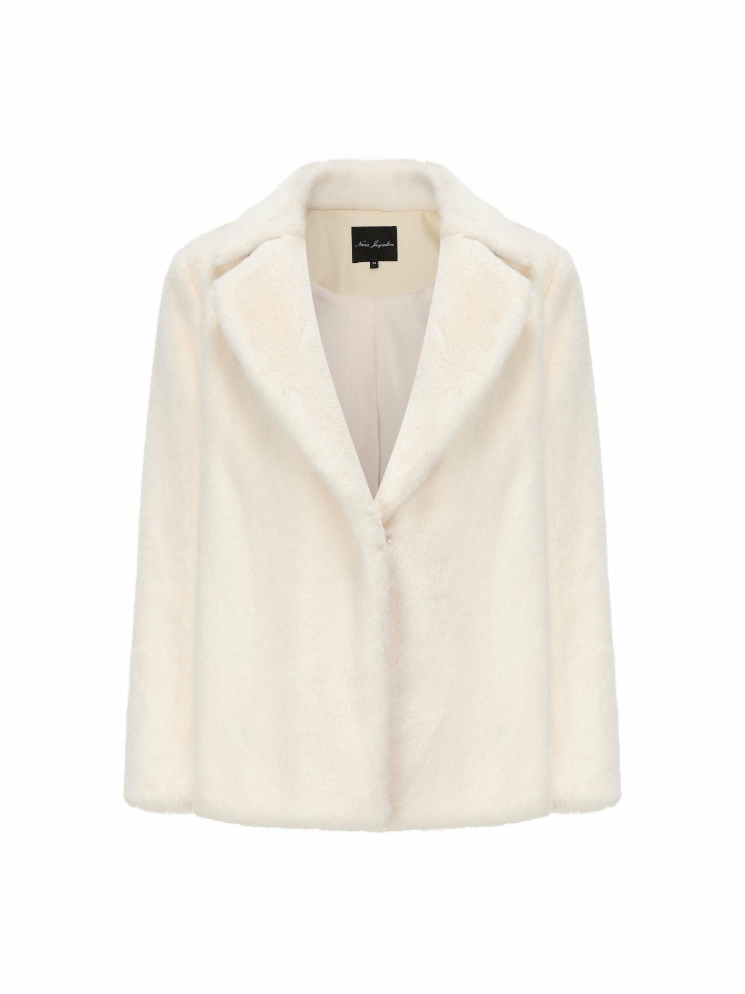 Nana Jacqueline Phoebe Fur Jacket: White Fur Jacket for Winter Bridal Events White