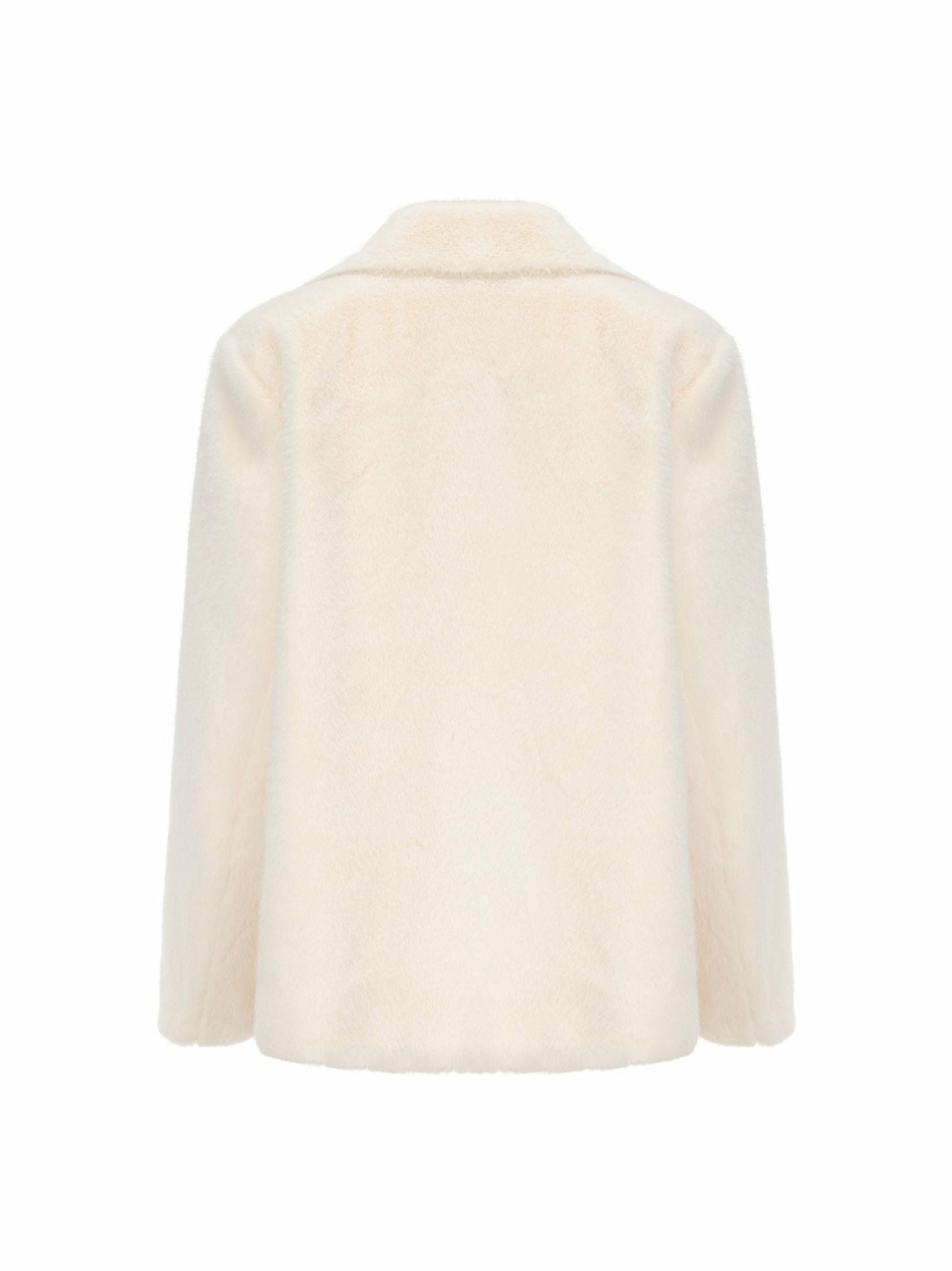 Nana Jacqueline Phoebe Fur Jacket: White Fur Jacket for Winter Bridal Events White