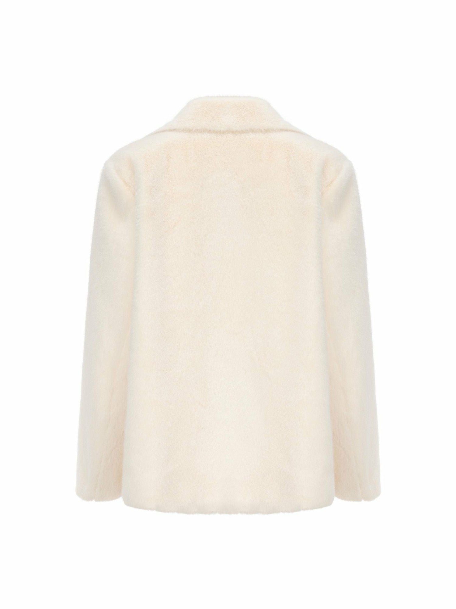 Nana Jacqueline Phoebe Fur Jacket: White Fur Jacket for Winter Bridal Events White
