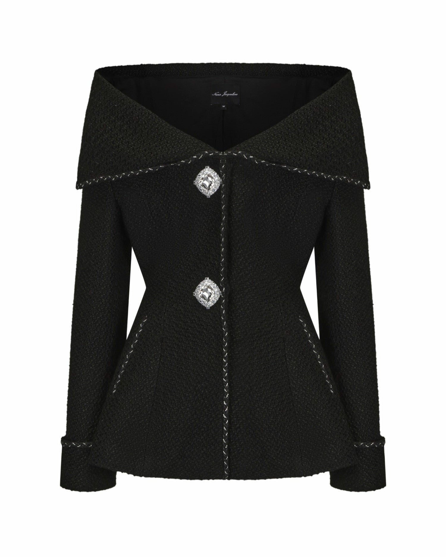 Nana Jacqueline Amor Jacket: Black Jacket for Cocktail Party Black