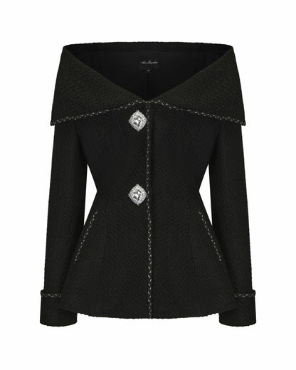 Nana Jacqueline Amor Jacket: Black Jacket for Cocktail Party Black