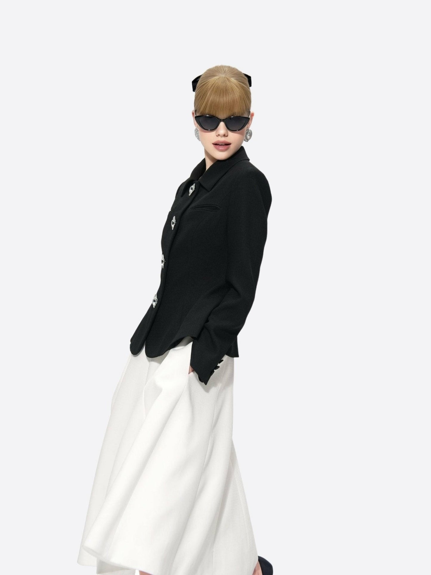 Nana Jacqueline Vanessa Blazer: Black Blazer for Cocktail Party Black