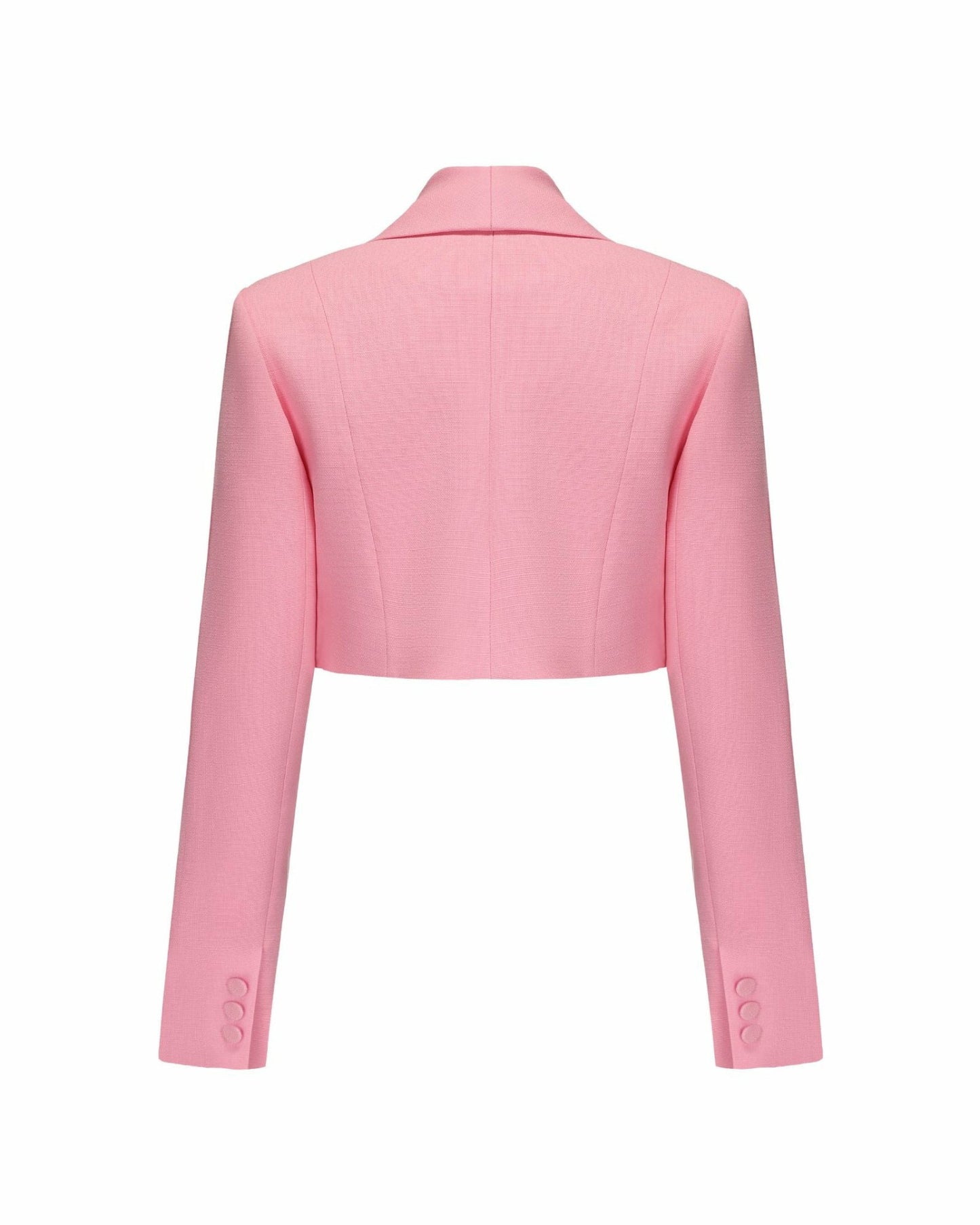 Nana Jacqueline Veronica Crop Blazer: Pink Crop Blazer for Brunch Pink