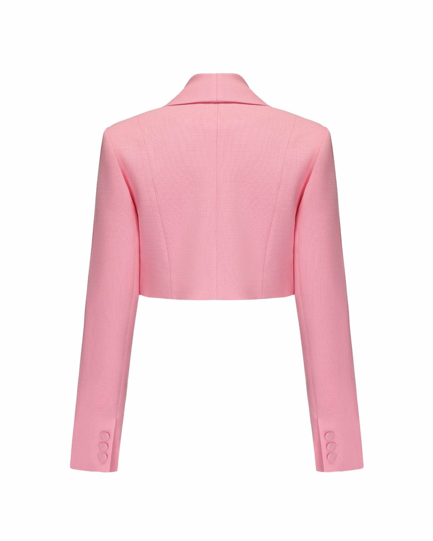 Nana Jacqueline Veronica Crop Blazer: Pink Crop Blazer for Brunch Pink