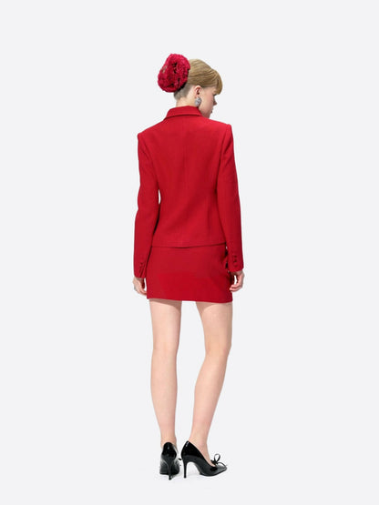 Nana Jacqueline Vanessa Blazer: Red Blazer for Holiday Party Red