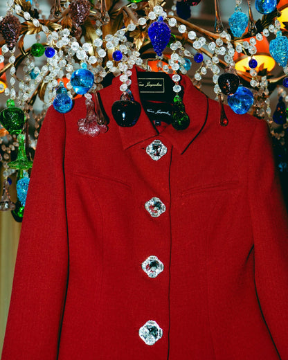 Nana Jacqueline Vanessa Blazer: Red Blazer for Holiday Party Red