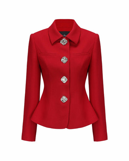 Nana Jacqueline Vanessa Blazer: Red Blazer for Holiday Party Red