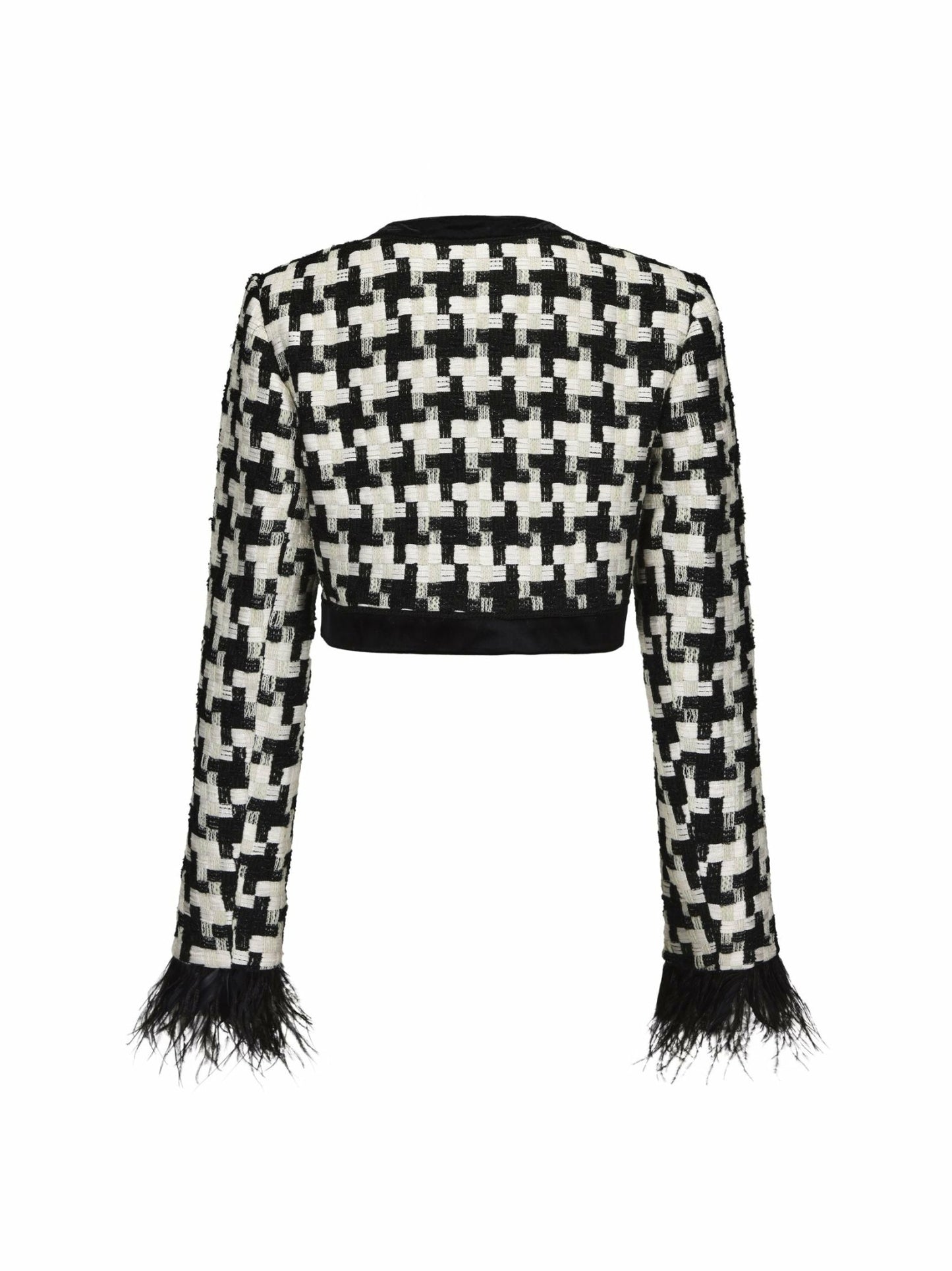 Nana Jacqueline Dahlia Feather Blazer: Black Blazer for Cocktail Party Black