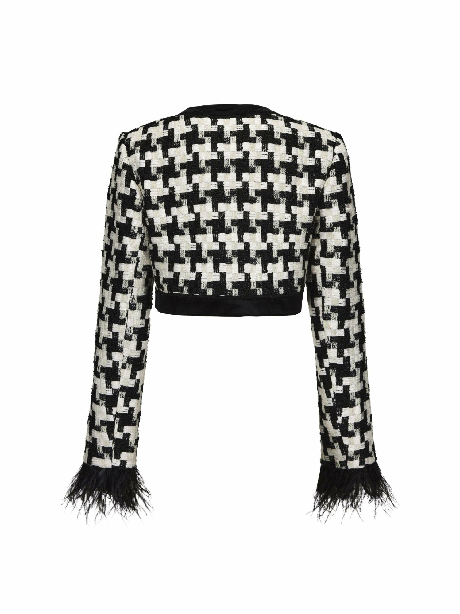 Nana Jacqueline Dahlia Feather Blazer: Black Blazer for Cocktail Party Black