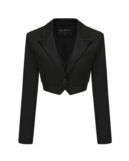 Nana Jacqueline Bridget Suit Jacket: Black Blazer for Cocktail Party Black