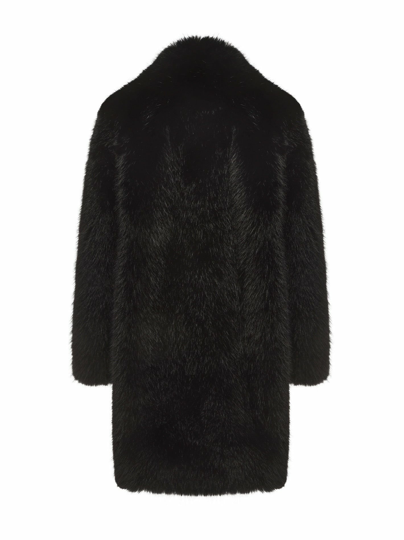 Nana Jacqueline Sofia Fur Coat: Black Fur Coat for Evening Events Black