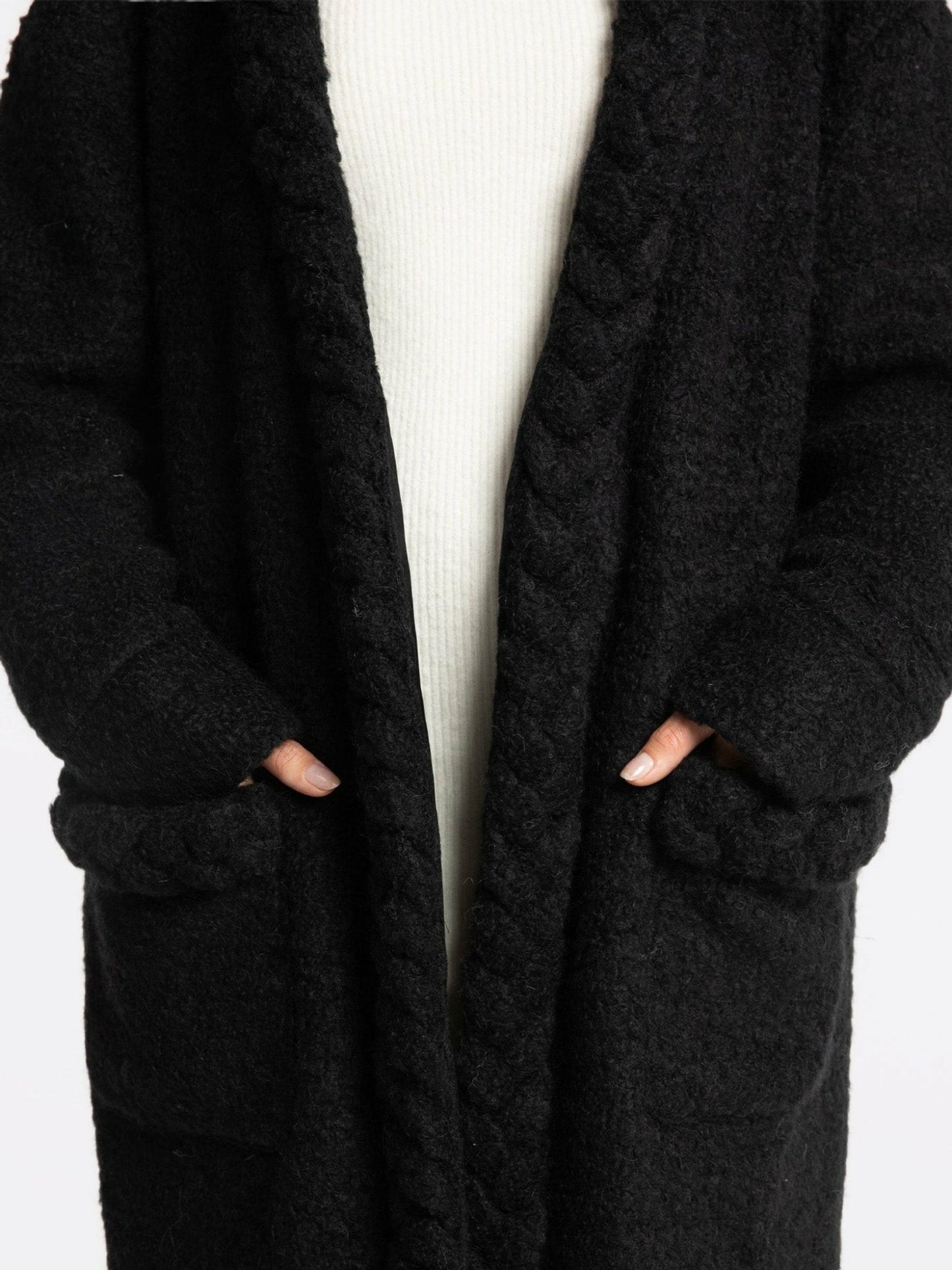 Nana Jacqueline Elsa Coat: White Coat for Resort Travel White