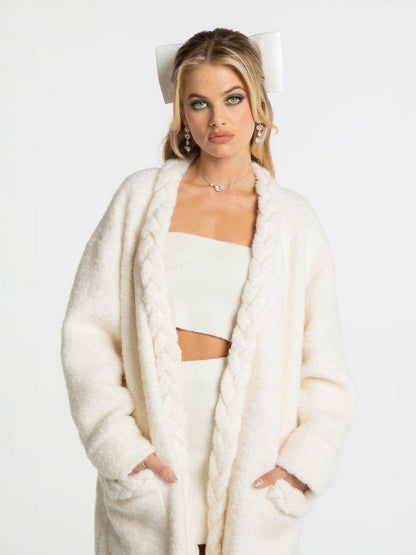 Nana Jacqueline Elsa Coat: Off-White Coat for Resort Outfit Off-white