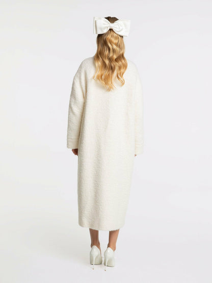 Nana Jacqueline Elsa Coat: Off-White Coat for Resort Outfit Off-white
