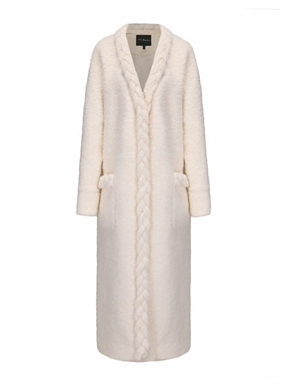 Nana Jacqueline Elsa Coat: Off-White Coat for Resort Outfit Off-white