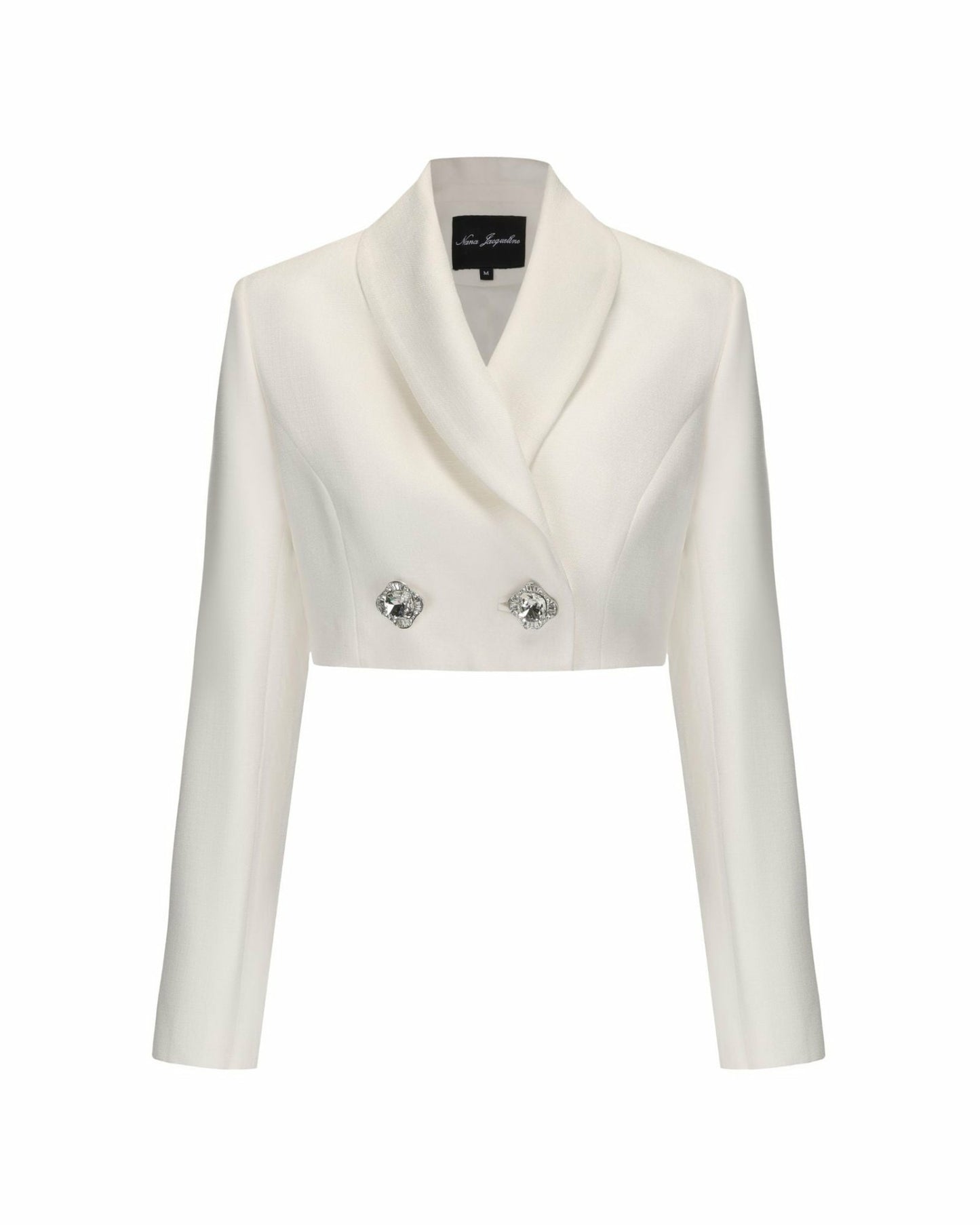 Nana Jacqueline Veronica Crop Blazer: White Blazer for Engagement Party White
